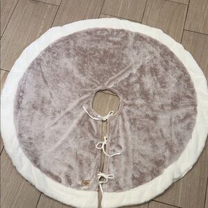 UGG Cream and Brown Plush Tree Skirt